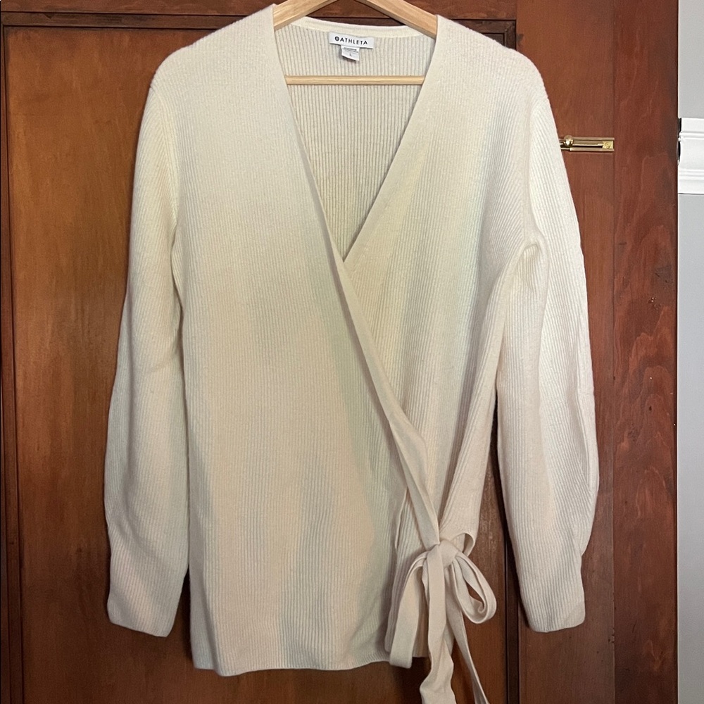 Athleta Merino Wool and Cashmere Alpine Wrap Sweater